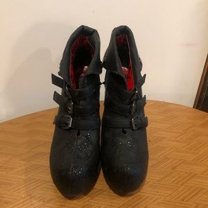 Iron Fist boots 5” heel, spikes, buckles, skulls-What more could a girl ask for?